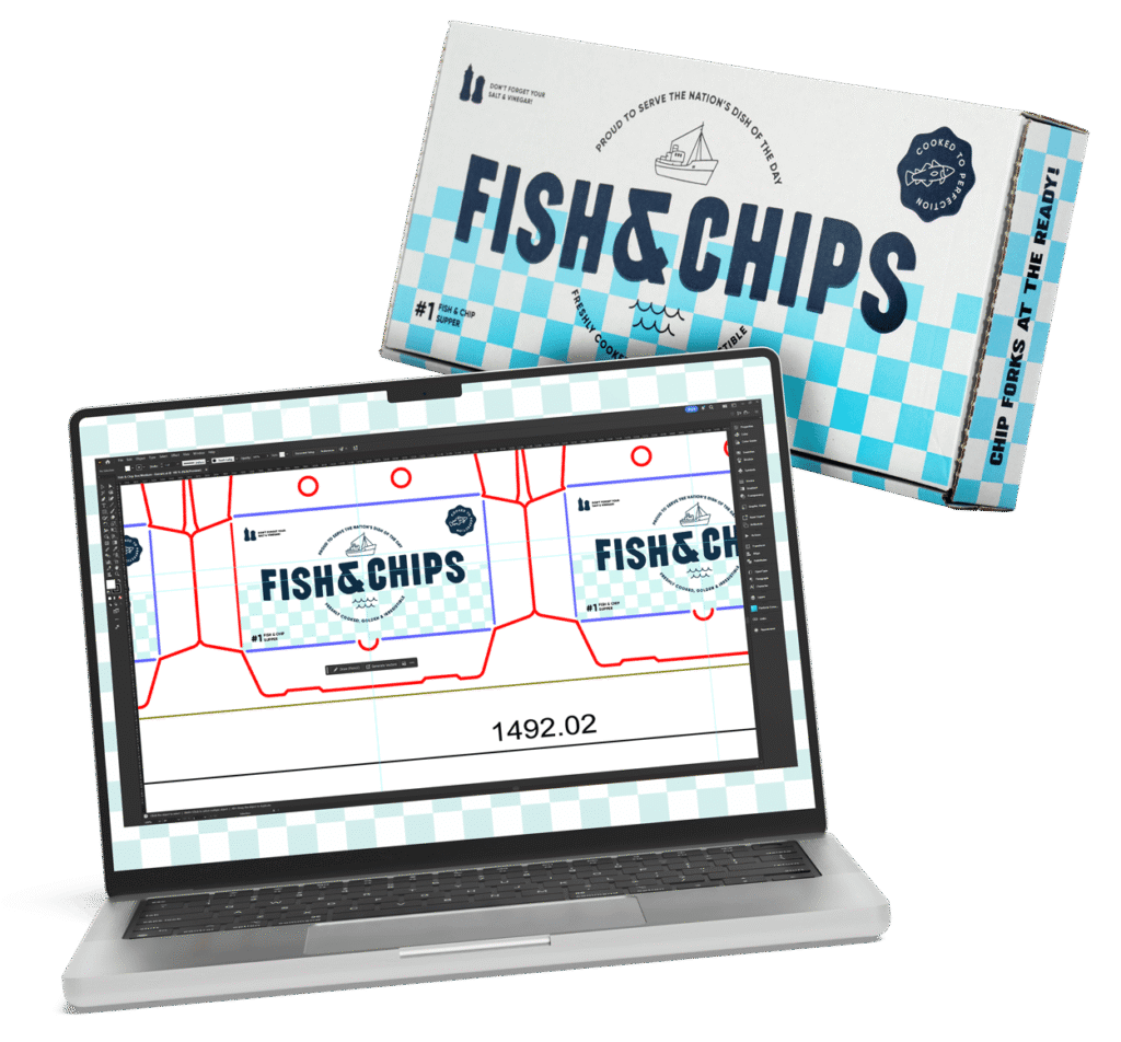 custom designed fish & chip boxes